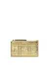 Tory Burch Fleming Soft Quilted Leather Cardholder In Gold