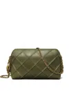 Tory Burch Fleming Soft Leather Crossbody Bag In Green