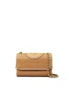 Tory Burch Fleming Soft Shoulder Bag In Beige