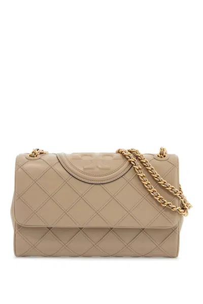 Tory Burch Fleming Soft Shoulder Bag In Neutro