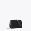 Tory Burch Fleming Soft Suede Crossbody Bag In Black