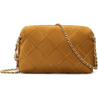 Tory Burch Fleming Soft Suede Crossbody Bag In Brown