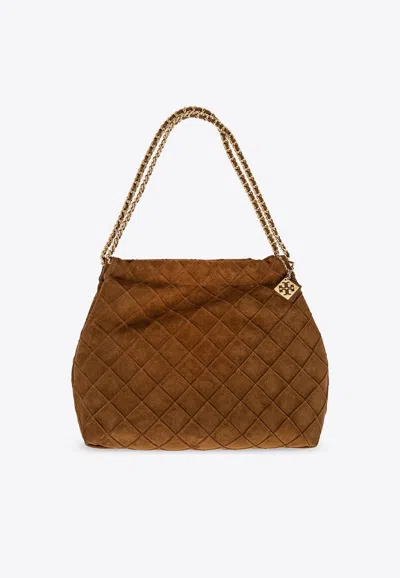 Tory Burch Fleming Soft Suede Hobo Bag