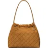 Tory Burch Fleming Soft Suede Drawstring Bag In Chicory Brown