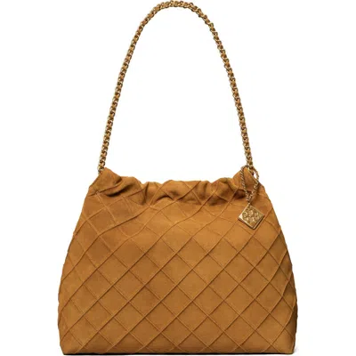 TORY BURCH TORY BURCH FLEMING SOFT SUEDE HOBO BAG