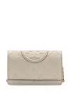 Tory Burch Fleming Soft Wallet In Beige