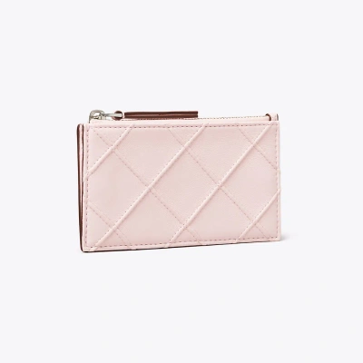 Tory Burch Fleming Soft Zip Card Case In Cotton Candy