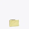 Tory Burch Fleming Soft Zip Card Case In Lemon Zest