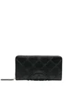 Tory Burch Fleming Soft Zip Wallet In Black