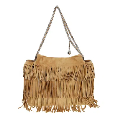 Tory Burch Fleming Suede Fringe Hobo
