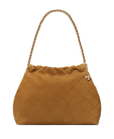 TORY BURCH FLEMING SUEDE HOBO BAG