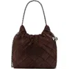Tory Burch Fleming Suede Hobo Bag In Licorice