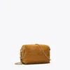 Tory Burch Fleming Suede Soft Crossbody Bag In Brown