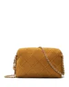Tory Burch Fleming Suede Soft Crossbody Bag In Brown