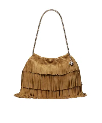 Tory Burch Fleming Suede Tote Bag