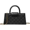Tory Burch Fleming Top Handle Leather Satchel In Black