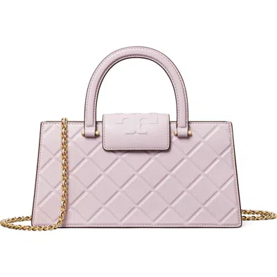 Tory Burch Fleming Top Handle Leather Satchel In Pale Purple