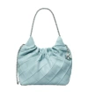 Tory Burch Mini Fleming Quilted Leather Hobo Bag In Blue