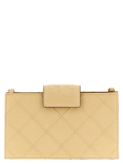 Tory Burch Fleming Wallet In Nude