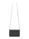 Tory Burch Fleming Soft Chain-linked Wallet In Black