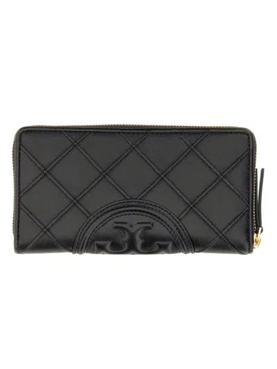 Tory Burch Fleming Wallet In Black