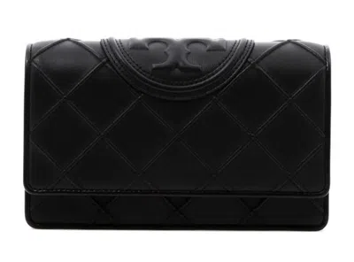 Tory Burch Fleming Wallet In Black
