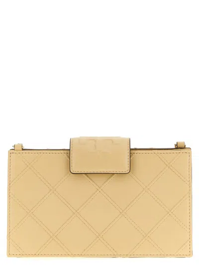 Tory Burch 'fleming' Wallet In Neutral