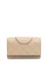 Tory Burch Fleming Wallet In New Cream