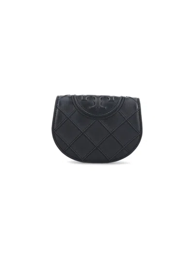 Tory Burch Fleming' Wallet With Chain – Black