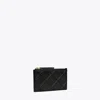 Tory Burch Fleming Zip Card Case In Black