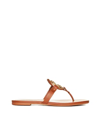 Tory Burch Flip Flop Sandals With Logo In Brown