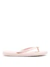 Tory Burch Kira Quilted Flip Flops In Beige