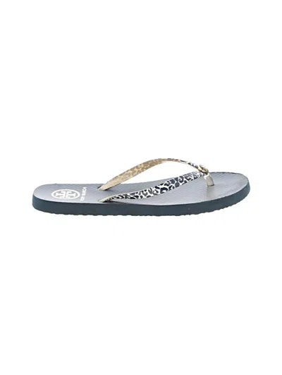 Pre-owned Tory Burch Flip Flops In Blue