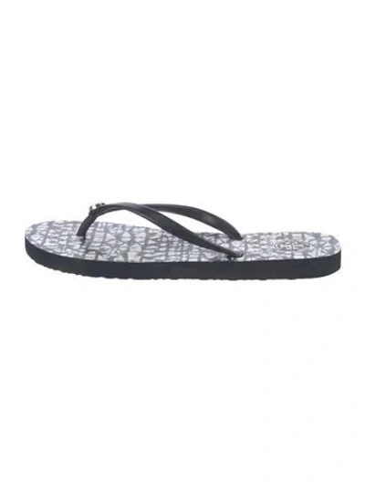 Pre-owned Tory Burch Flip Flops In Blue