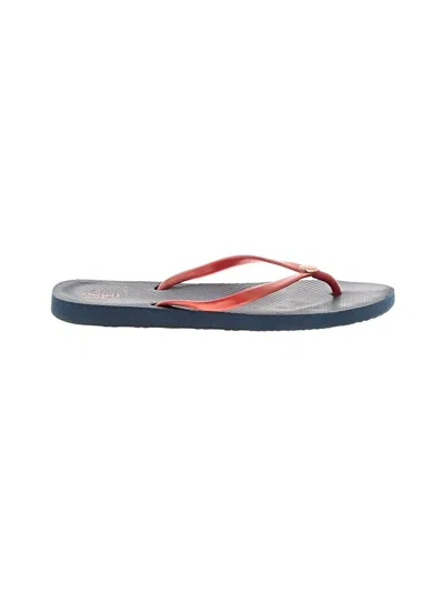 Pre-owned Tory Burch Flip Flops In Blue