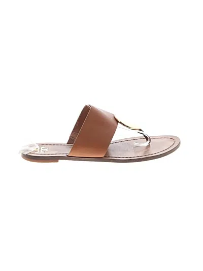Pre-owned Tory Burch Flip Flops In Brown