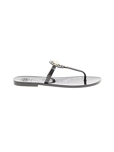 Pre-owned Tory Burch Flip Flops In Gray