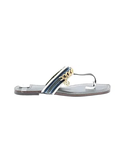 Pre-owned Tory Burch Flip Flops In Silver