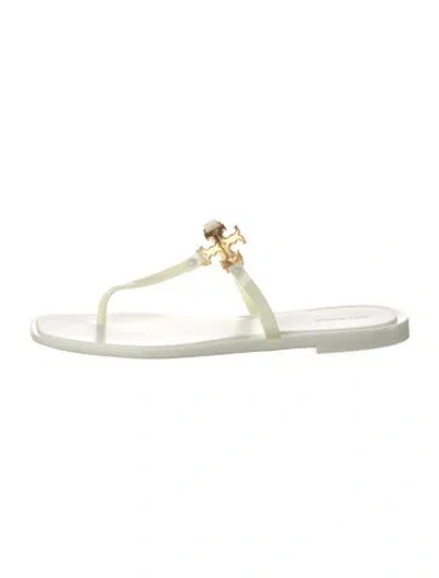 Pre-owned Tory Burch Flip Flops In White