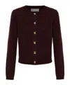 Tory Burch Floral-appliqué Cardigan In Black