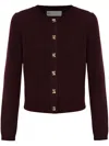 Tory Burch Floral-appliqué Cardigan In Red