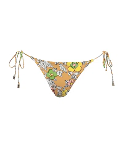 Tory Burch Floral Print Bikini Bottoms In Multi
