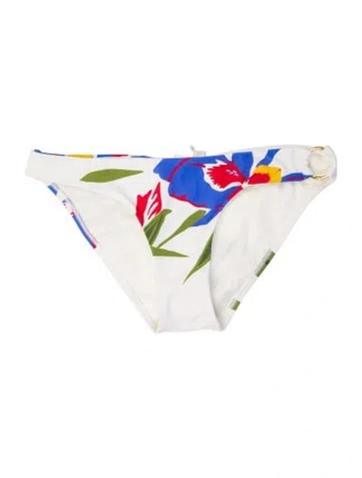 Pre-owned Tory Burch Floral Print Bottoms W/ Tags In Neutral