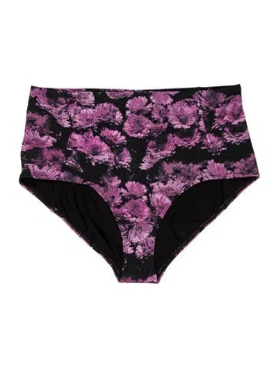 Pre-owned Tory Burch Floral Print Bottoms W/ Tags In Purple