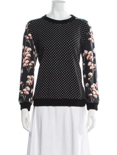 Pre-owned Tory Burch Floral Print Crew Neck Sweatshirt In Multi