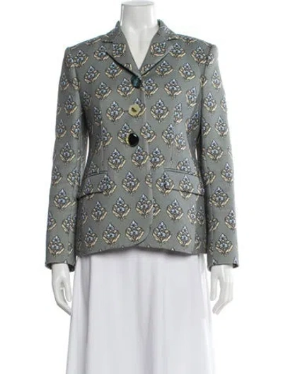 Pre-owned Tory Burch Floral Print Evening Jacket In Multi