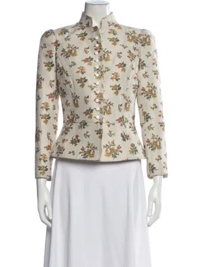 Pre-owned Tory Burch Floral Print Jacket