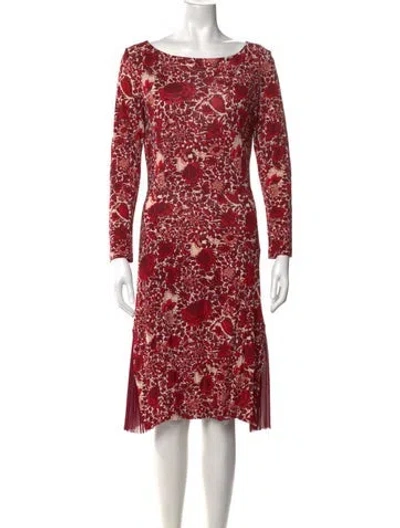 Pre-owned Tory Burch Floral Print Knee-length Dress In Multi