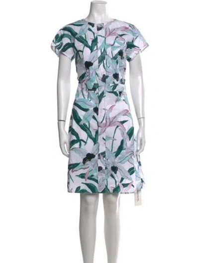Pre-owned Tory Burch Floral Print Knee-length Dress W/ Tags In Multi