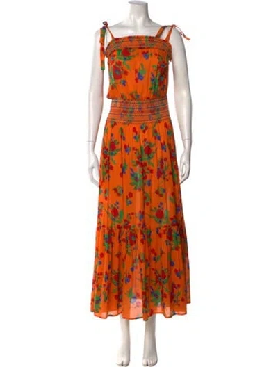 Pre-owned Tory Burch Floral Print Long Dress
